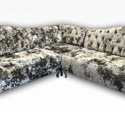 Velvetsofa FABRAGE LUSTRO CRUSHED VELVET SOFA RANGE SOFAS