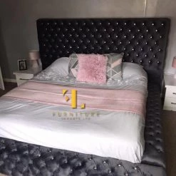 Furniture Imports LTD Parklane Plush Velvet Bedframe BED COLLECTION