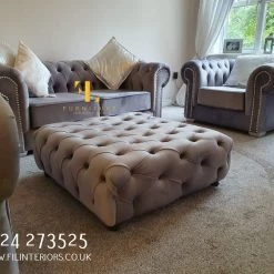 Furniture Imports LTD 3+2 SOFAS Square Chesterfield Sofa Footstool 7 Furniture Imports LTD 3+2 SOFAS Square Chesterfield Sofa Footstool
