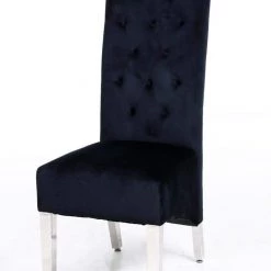 ASR INTERIOR Sofia Dining Chairs Lion Knocker Chrome Legs