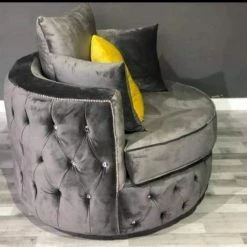 Velvetsofa SOFAS Swivel Chair / Cuddle Chair In French Velvet & Lustro Velvet Range