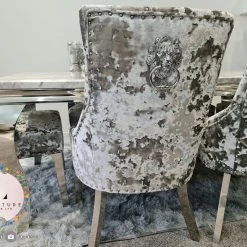 Furniture Imports LTD ALL DINING TABLE SET Danetti Lustro Crush Imperial Marble Dining Set