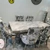 Furniture Imports LTD ALL DINING TABLE SET Danetti Lustro Crush Imperial Marble Dining Set
