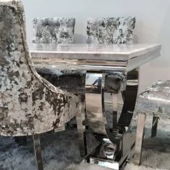 Furniture Imports LTD Danetti Lustro Crush Arianna Marble Dining Set ALL DINING TABLE SET