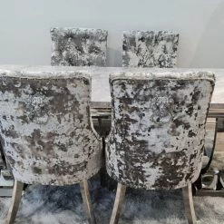 Furniture Imports LTD Danetti Lustro Crush Arianna Marble Dining Set ALL DINING TABLE SET