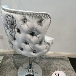 Furniture Imports LTD LUXURY BARSTOOLS Valentino Barstools - New Colours Blue Mustard Silver Pewter