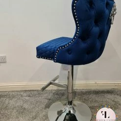 Furniture Imports LTD LUXURY BARSTOOLS Valentino Barstools - New Colours Blue Mustard Silver Pewter