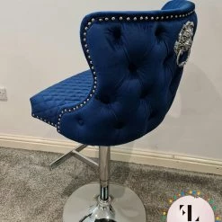 Furniture Imports LTD LUXURY BARSTOOLS Valentino Barstools - New Colours Blue Mustard Silver Pewter