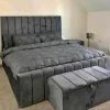 FIL BED COLLECTION LINCOLN BEDFRAME IN PLUSH VELVET