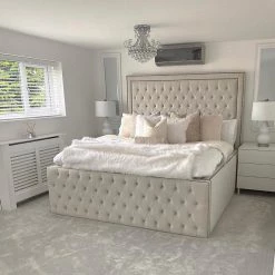 FIL BED COLLECTION EDWARDO BEDFRAME IN PLUSH VELVET