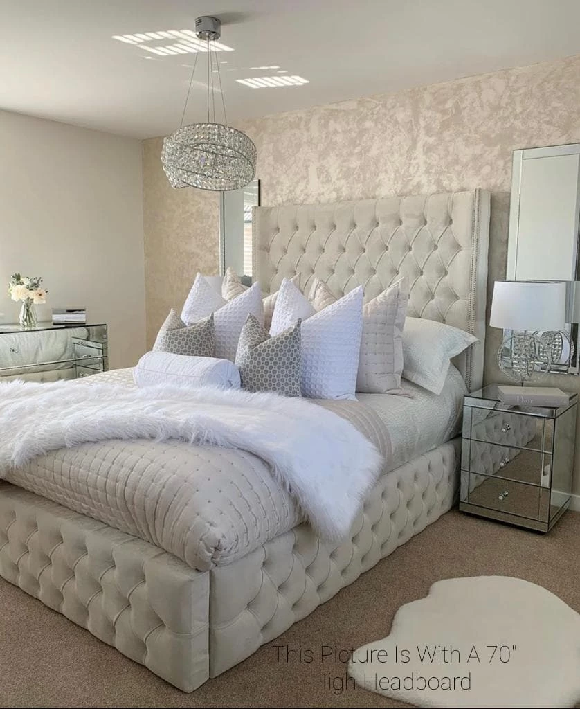 Furniture Imports LTD BED COLLECTION Luxe Curved Wingback Plush Velvet Bed 4 Furniture Imports LTD BED COLLECTION Luxe Curved Wingback Plush Velvet Bed