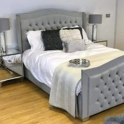 Furniture Imports LTD Alice Wingback Bedframe Plush Velvet