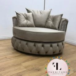 Velvetsofa SOFAS Swivel Chair / Cuddle Chair In French Velvet & Lustro Velvet Range