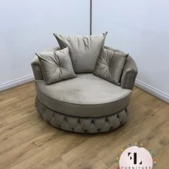 Velvetsofa SOFAS Swivel Chair / Cuddle Chair In French Velvet & Lustro Velvet Range