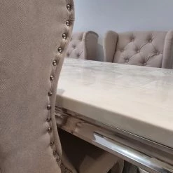 Furniture Imports LTD Chelsea Cream Dining Table Set + Orlando Circle Knockerback Dining Chairs ALL DINING TABLE SET