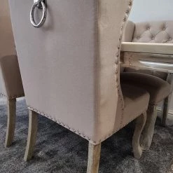 Furniture Imports LTD Chelsea Cream Dining Table Set + Orlando Circle Knockerback Dining Chairs ALL DINING TABLE SET