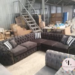 TURKISH Khalifah Corner Sofa Range Plush Velvet - Choose Combination