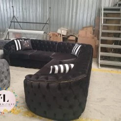 TURKISH Khalifah Corner Sofa Range Plush Velvet - Choose Combination