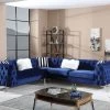 TURKISH DUBAI SOFA COLLECTION Hermes Corner Sofa Plush Velvet