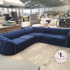 TURKISH Khalifah Corner Sofa Range Plush Velvet - Choose Combination