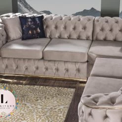 TURKISH Khalifah Corner Sofa Range Plush Velvet - Choose Combination