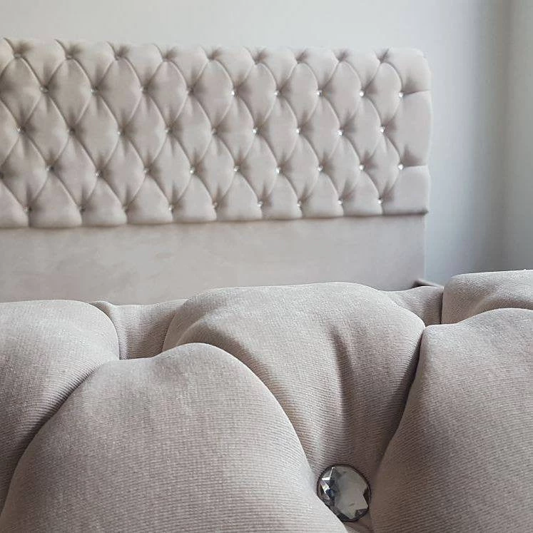 BESPOKEZ Santiago Plush Velvet Bedstead 4 BESPOKEZ Santiago Plush Velvet Bedstead