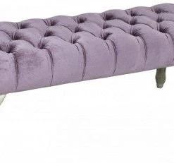 BESPOKEZ Lavender Florence Upholstered Stool