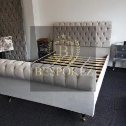 BESPOKEZ Santiago Plush Velvet Bedstead 20 BESPOKEZ Santiago Plush Velvet Bedstead