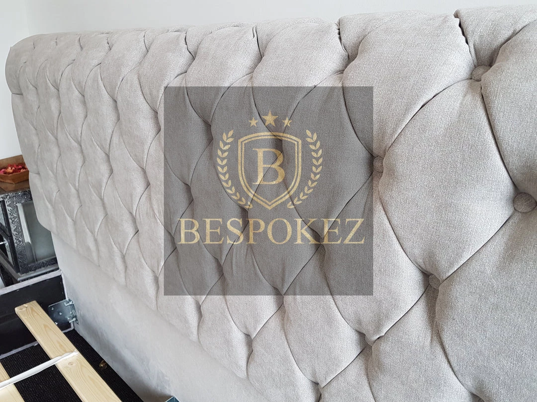 BESPOKEZ Santiago Plush Velvet Bedstead 11 BESPOKEZ Santiago Plush Velvet Bedstead