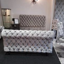 FIL Dicaprio Sleigh Crushed Velvet Bed