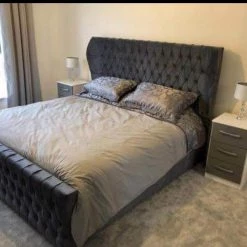 Furniture Imports LTD Oxford Curved Wingback Crushed Velvet