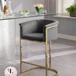 Furniture Imports LTD Hilton Luxury Metal Plating Barstool - 5 Colours