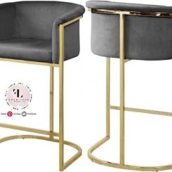 Furniture Imports LTD Hilton Luxury Metal Plating Barstool - 5 Colours