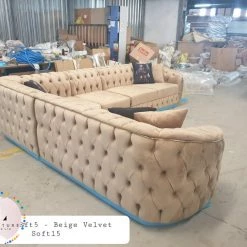 TURKISH Khalifah Corner Sofa Range Plush Velvet - Choose Combination