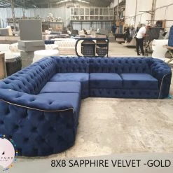 TURKISH Khalifah Corner Sofa Range Plush Velvet - Choose Combination