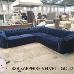 TURKISH Khalifah Corner Sofa Range Plush Velvet - Choose Combination