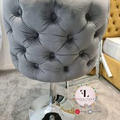 ASR INTERIOR Valencia Luxury Upholstered Grey Barstool SALE ITEMS