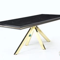 Furniture Imports LTD Karla Gold Metal Finish Dining Table Set