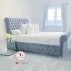 Furniture Imports LTD BAXTER SLEIGH PLUSH VELVET BEDFRAME