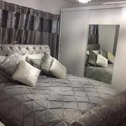 FIL CROWN SLEIGH CRUSHED VELVET BED BED COLLECTION 13 FIL CROWN SLEIGH CRUSHED VELVET BED BED COLLECTION