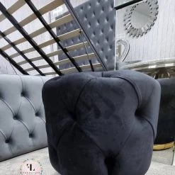 TURKISH Khalifah Round Luxury Velvet Stools - Available In Many Colours SALE ITEMS