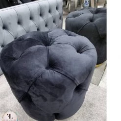 TURKISH Khalifah Round Luxury Velvet Stools - Available In Many Colours SALE ITEMS