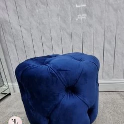 TURKISH Khalifah Round Luxury Velvet Stools - Available In Many Colours SALE ITEMS