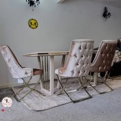 Furniture Imports LTD Pier Metal Plating Dining Chairs