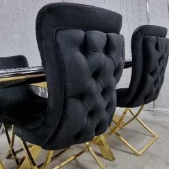 Furniture Imports LTD Karla Metal Plating Dining Chairs