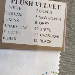 BEDFRAME SAMPLE - Plush Velvet Fabric Sample