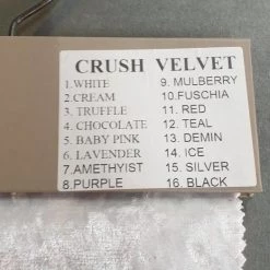 BESPOKEZ ALL SAMPLE FABRICS BEDFRAME SAMPLE - Crushed Velvet Bed Samples