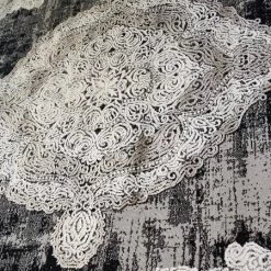 Furniture Imports LTD Santorini Rug 240 X 145 Grey Dark Grey, Silver