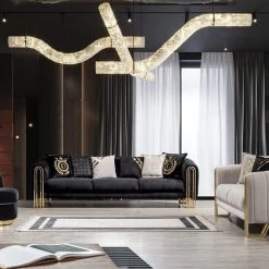 TURKISH DUBAI SOFA COLLECTION Elicante 3+2 Range Plush Velvet - Choose Combination