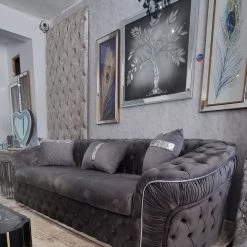 Furniture Imports LTD DUBAI SOFA COLLECTION Ambassador 3+2 Seater Plush Velvet